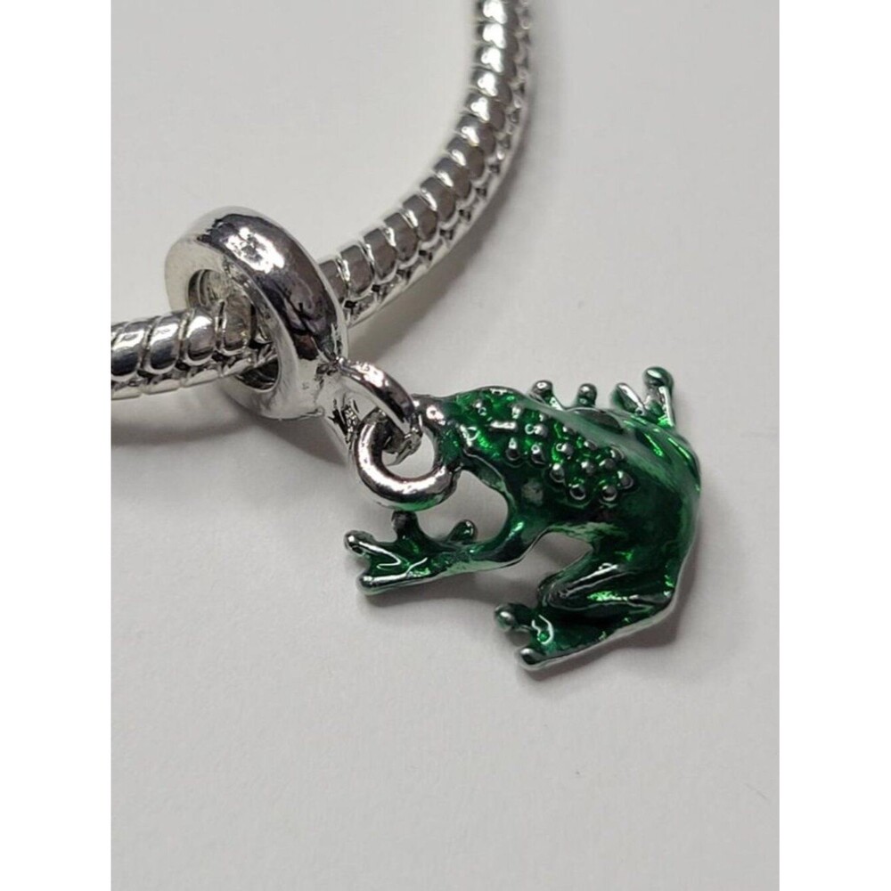 NWT Frog For Pandora Troll Charm Bracelet AMAZING Single Green Frog Dangle Charm - Picture 2 of 3